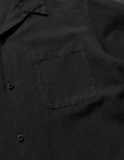 Maharishi 5211 Hemp Camp Collar Shirt Black -Maharishi aw24 5211 black 40