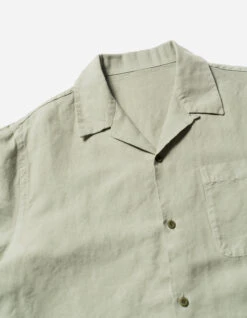 Maharishi 5211 Hemp Camp Collar Shirt Sage -Maharishi aw24 5211 sage 40