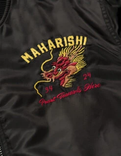 Maharishi 5247 Tour Dragon Map MA1 Jacket Black -Maharishi aw24 5247 black 30