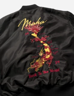 Maharishi 5247 Tour Dragon Map MA1 Jacket Black -Maharishi aw24 5247 black 70