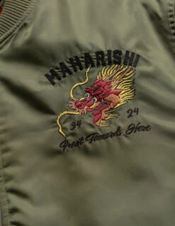 Maharishi 5247 Tour Dragon Map MA1 Jacket Olive OG-107F -Maharishi aw24 5247 olive og 107f 30