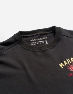 Maharishi 5248 Dragon Map Vintage Crew Sweat Black -Maharishi aw24 5248 black 30