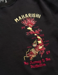 Maharishi 5248 Dragon Map Vintage Crew Sweat Black -Maharishi aw24 5248 black 40