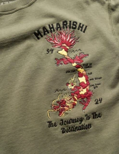 Maharishi 5248 Dragon Map Vintage Crew Sweat Olive OG-107F 9 Maharishi 5248 Dragon Map Vintage Crew Sweat Olive OG-107F -Maharishi aw24 5248 olive 40