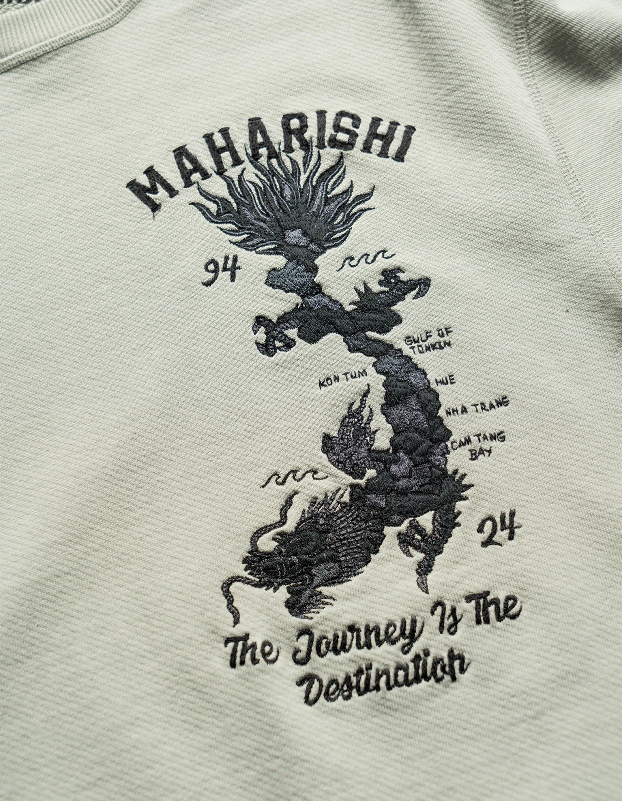 Maharishi 5248 Dragon Map Vintage Crew Sweat Sage 4 Maharishi 5248 Dragon Map Vintage Crew Sweat Sage - Image 4