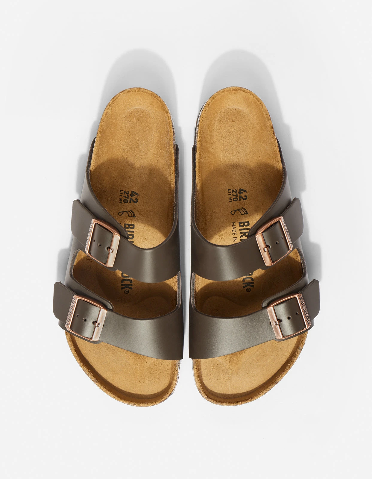 Birkenstock Arizona Natural Leather Dark Brown 2 Birkenstock Arizona Natural Leather Dark Brown - Image 2