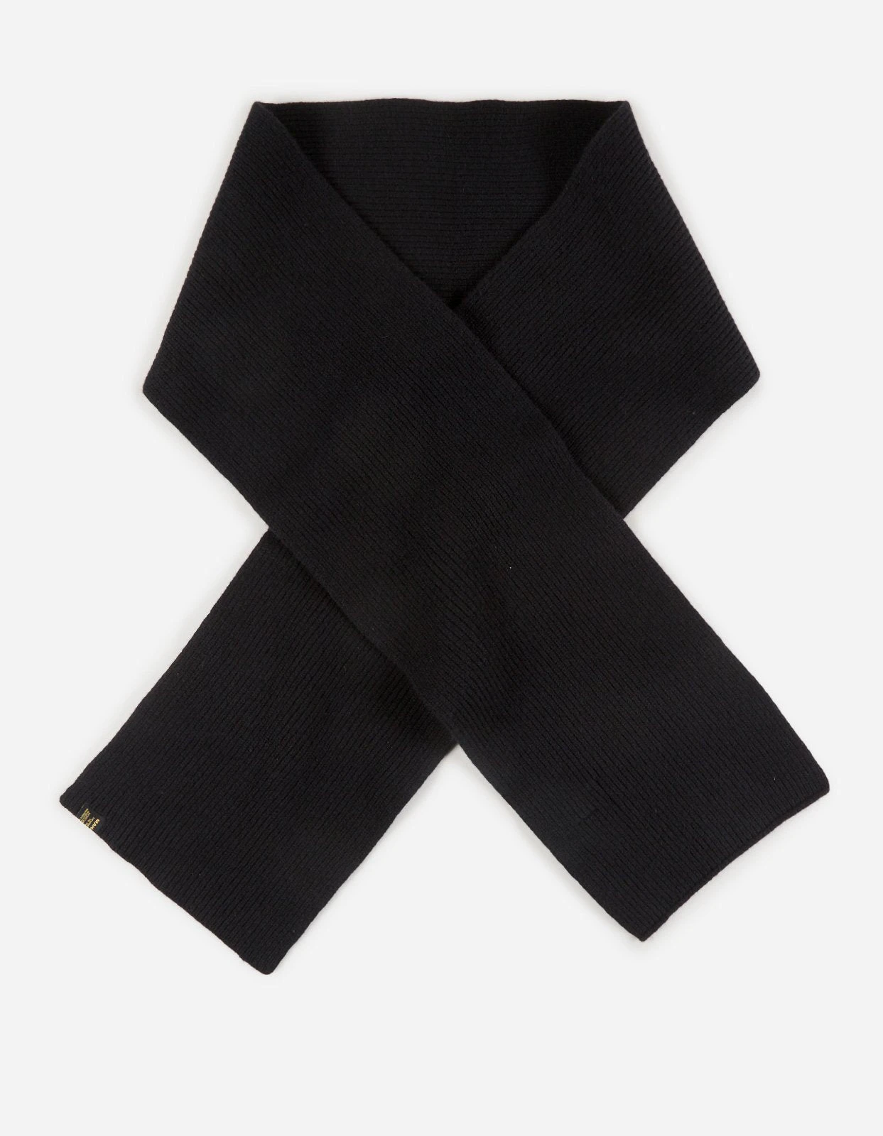 Maharishi 9278 Knitted MILTYPE Scarf · Geelong Wool Black