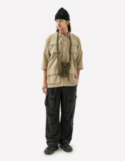 Maharishi 5213 Hemp Asym Cargo Track Pants Black -Maharishi pre aw24 31 october 021123 3105 2c9dc2d4 17cc 4916 bf2e 180363cc6381