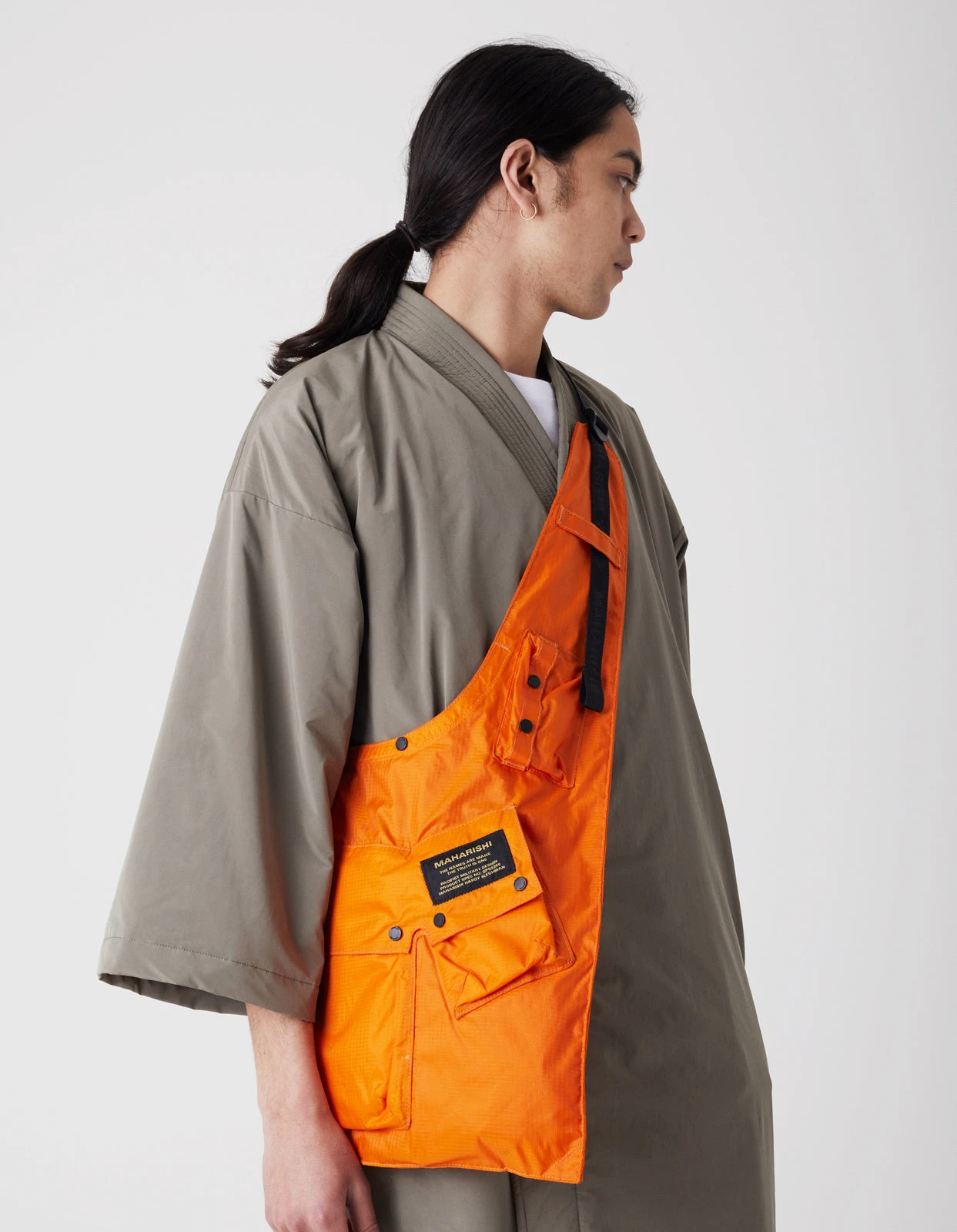 Maharishi 9638 Monk Sling Bag · Cotton Nylon Ripstop Orange 2 Maharishi 9638 Monk Sling Bag · Cotton Nylon Ripstop Orange - Image 2
