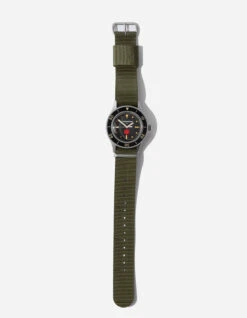 Maharishi 9501 Riverine Diver 2.0 Watch Steel Silver -Maharishi ss22 9501 riverine diver 2.0 watch steel silver 60