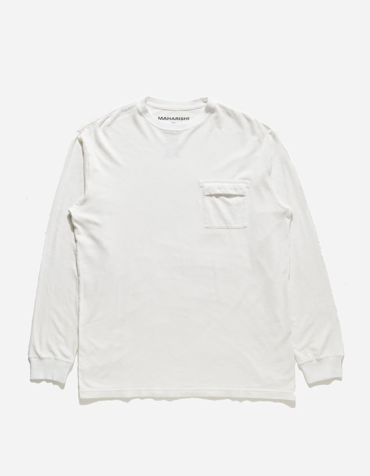 Maharishi 8010 Hemp Organic L/S Pocket T-Shirt White 1 Maharishi 8010 Hemp Organic L/S Pocket T-Shirt White