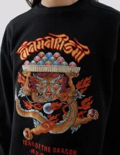 Maharishi 5015 Abundance Dragon Crew Sweat Black -Maharishi ss24142 5007
