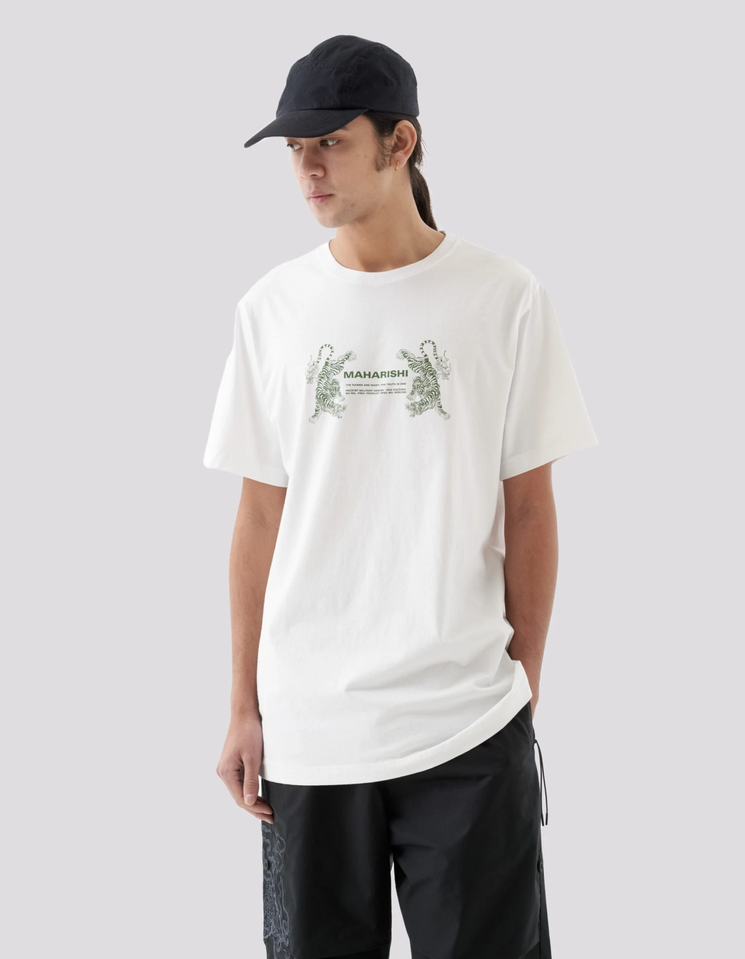 Maharishi 1305 Double Tigers MILTYPE T-Shirt White 2 Maharishi 1305 Double Tigers MILTYPE T-Shirt White - Image 2