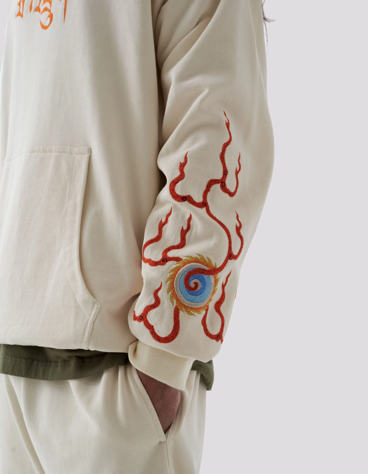 Maharishi 5016 Abundance Dragon Hooded Sweat Ecru 5 Maharishi 5016 Abundance Dragon Hooded Sweat Ecru - Image 5