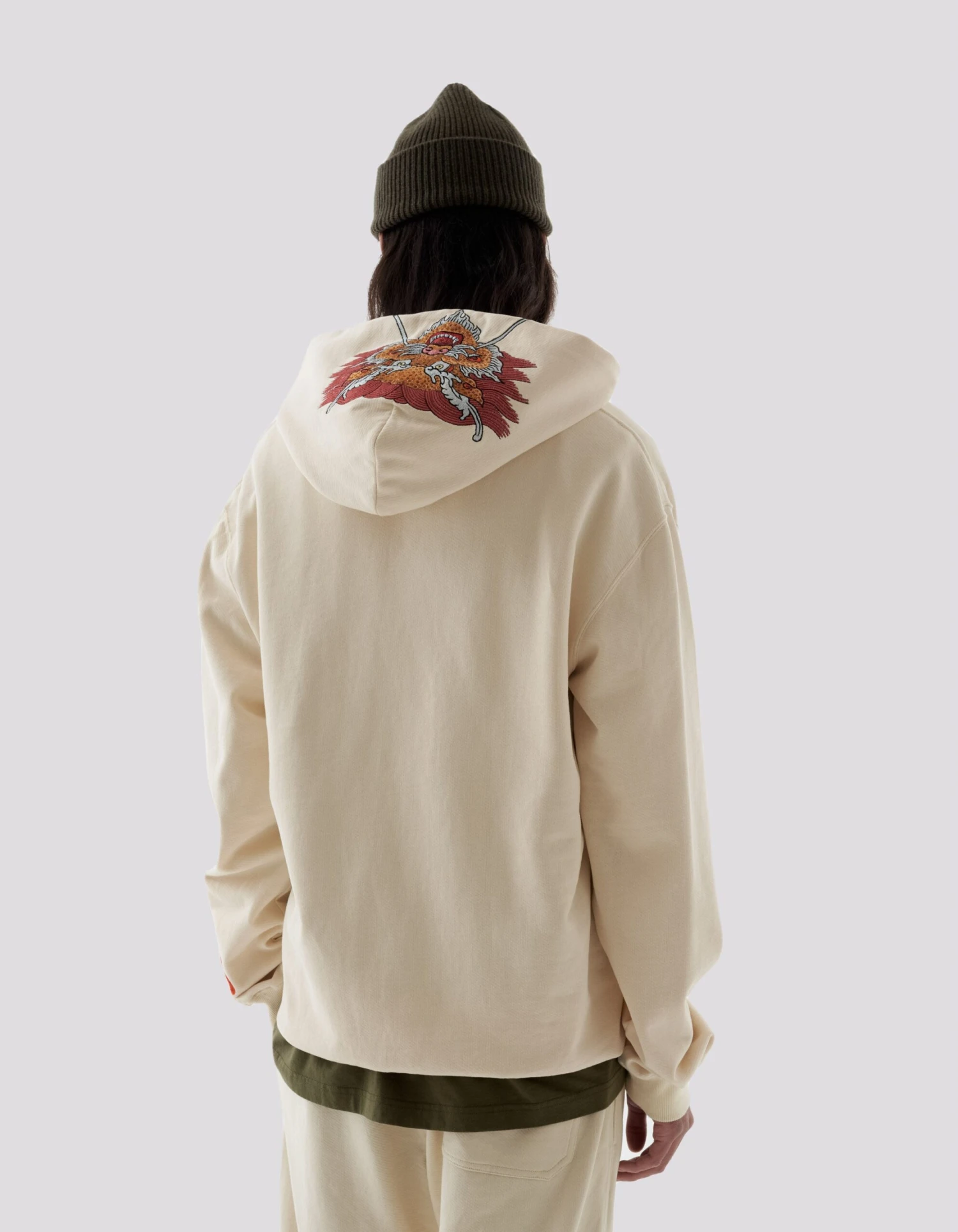 Maharishi 5016 Abundance Dragon Hooded Sweat Ecru 6 Maharishi 5016 Abundance Dragon Hooded Sweat Ecru - Image 6