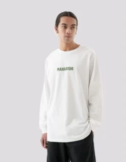 Maharishi 1277 Woodblock Dragon L/S T-Shirt White 10 Maharishi 1277 Woodblock Dragon L/S T-Shirt White -Maharishi ss24633 5566