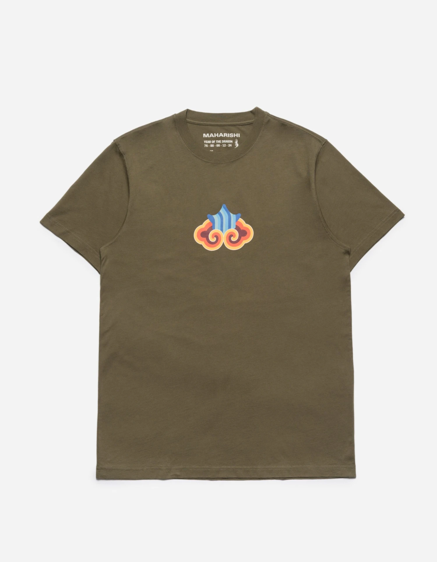 1265 Maharishi Cloud Temple T-Shirt Olive 1 1265 Maharishi Cloud Temple T-Shirt Olive