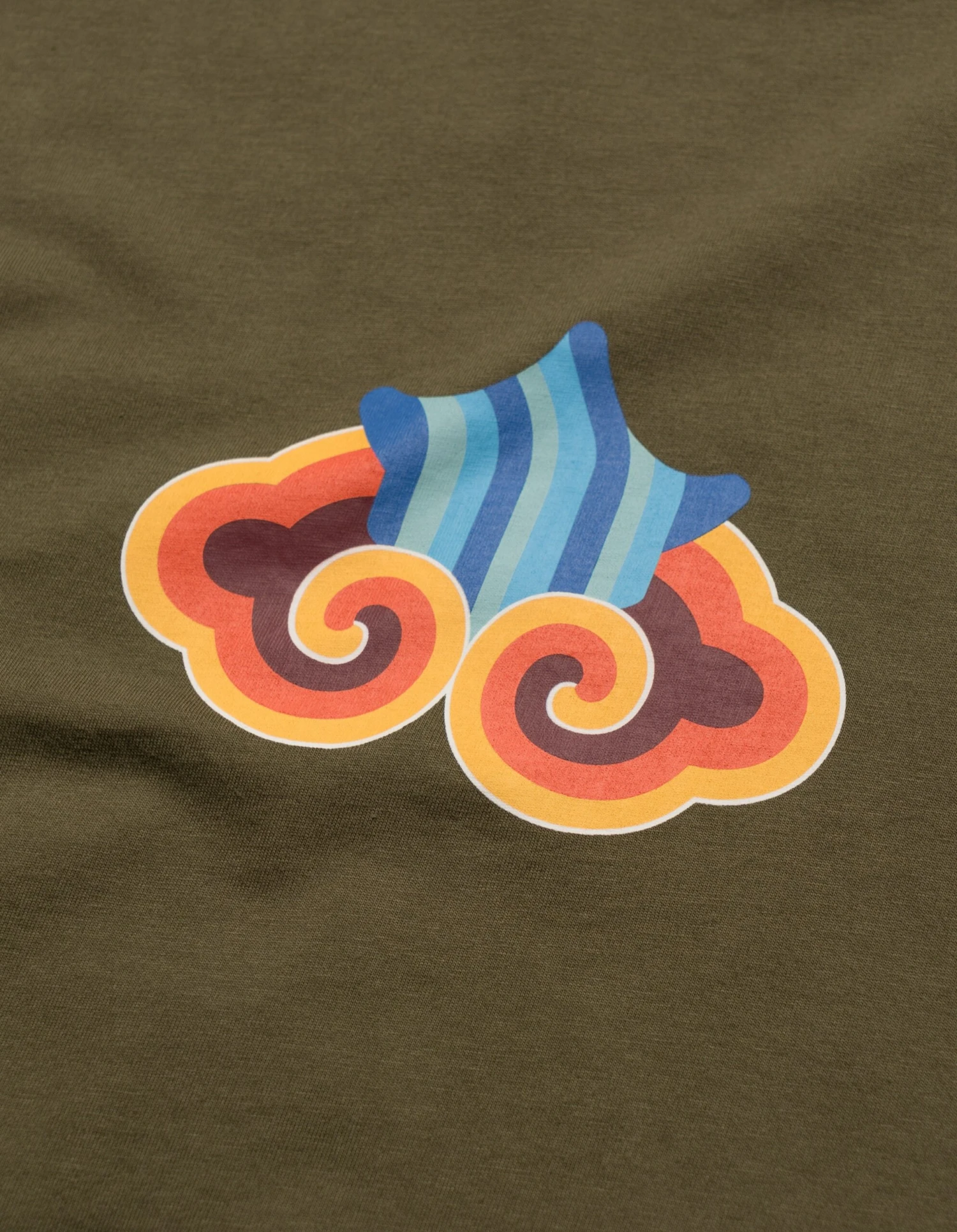 1265 Maharishi Cloud Temple T-Shirt Olive 7 1265 Maharishi Cloud Temple T-Shirt Olive - Image 7