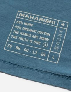 Maharishi 5000 Kesagiri Hemp Oversized T-Shirt Subdued Blue 19 Maharishi 5000 Kesagiri Hemp Oversized T-Shirt Subdued Blue -Maharishi ss24 5000 subdued blue 70