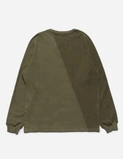 Maharishi 5001 Kesagiri Hemp Crew Sweat Olive OG-107F -Maharishi ss24 5001 olive og 107f 20