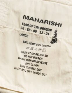 Maharishi 5031 Tibetan Clouds Track Pants Ecru 26 Maharishi 5031 Tibetan Clouds Track Pants Ecru -Maharishi ss24 5031 ecru 90