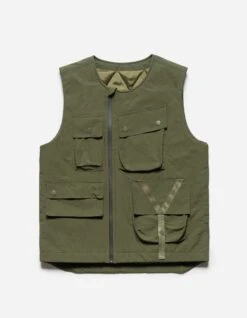 Maharishi 5038 Veg Dyed Tech Cargo Vest Olive