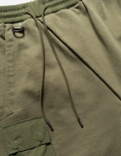 Maharishi 5044 Asym Articulated Sweatpants Olive OG-107F -Maharishi ss24 5044 olive og 107f 40