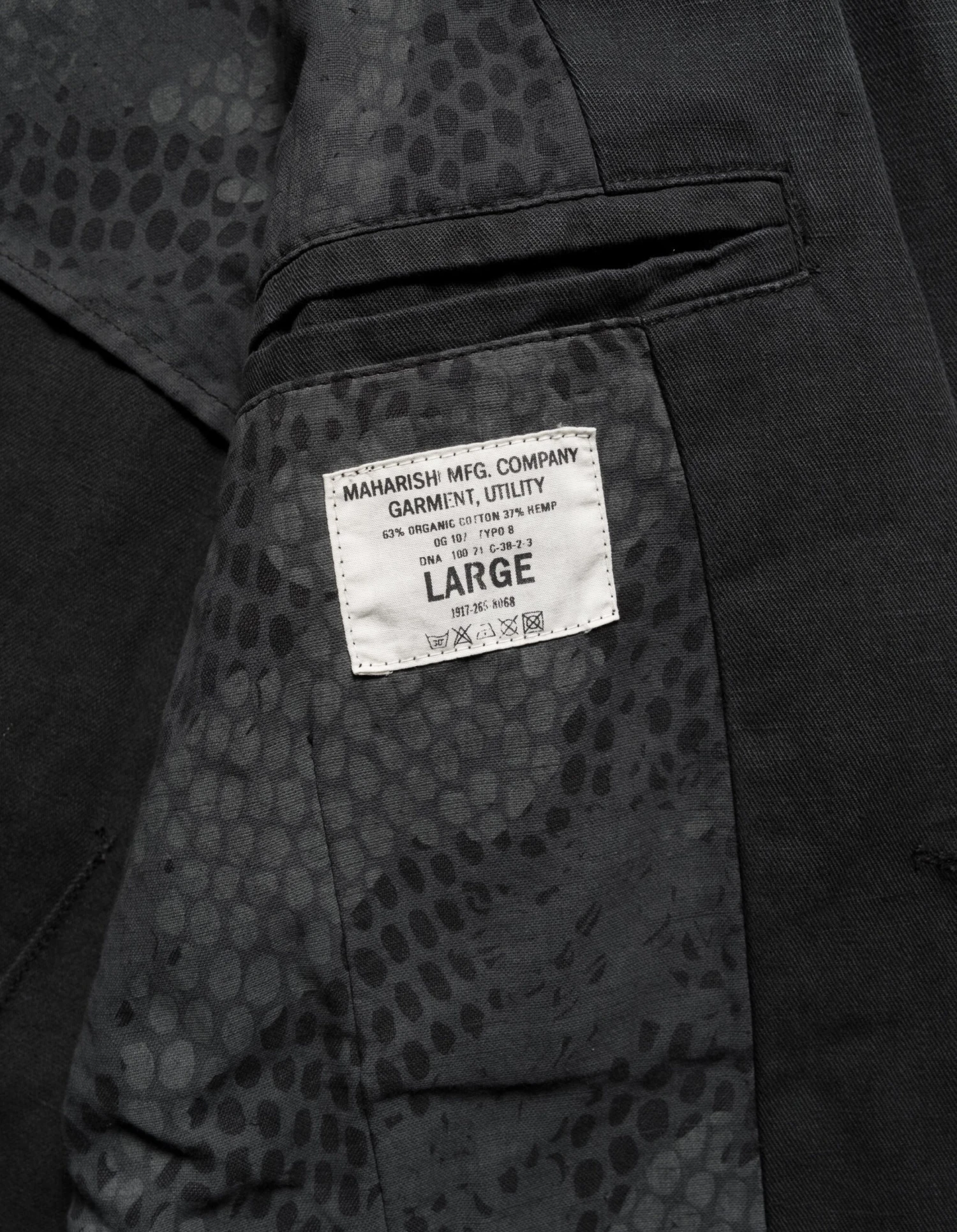 Maharishi 5082 Hemp Blazer Black 10 Maharishi 5082 Hemp Blazer Black - Image 10