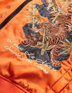 Maharishi 5096 Take Tora MA1 Flight Jacket Blaze Orange -Maharishi ss24 5096 blaze orange 42 Green