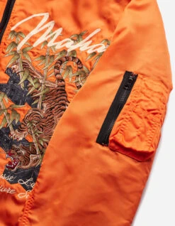 Maharishi 5096 Take Tora MA1 Flight Jacket Blaze Orange -Maharishi ss24 5096 blaze orange 43 Green