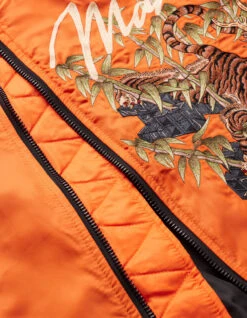 Maharishi 5096 Take Tora MA1 Flight Jacket Blaze Orange -Maharishi ss24 5096 blaze orange 45 Green
