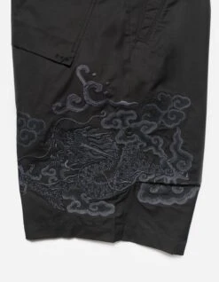 Maharishi 5128 Cloud Dragon Embroidered Snoshorts Black -Maharishi ss24 5128 black 50
