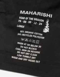 Maharishi 5128 Cloud Dragon Embroidered Snoshorts Black -Maharishi ss24 5128 black 80